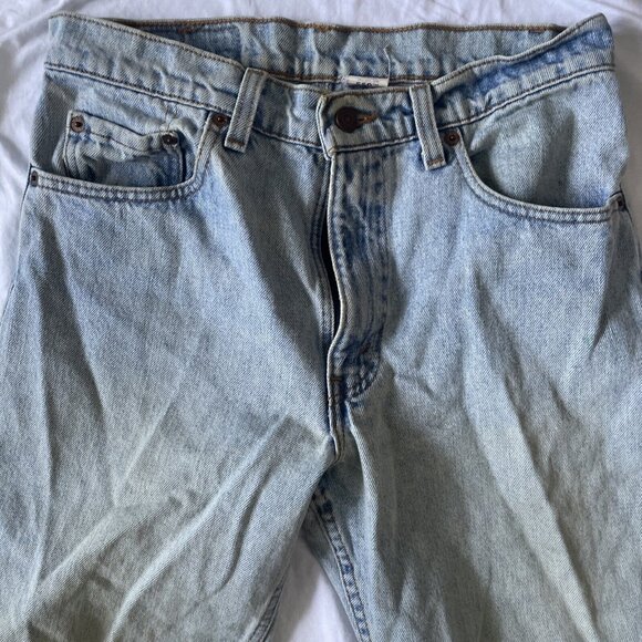 Levis 550 Relaxed Fit Light Wash Tapered Leg Jeans W32 L30 USA Made - Picture 3 of 15